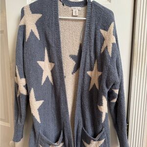 Sincerely Jules Star Cardigan - Blue and Cream
